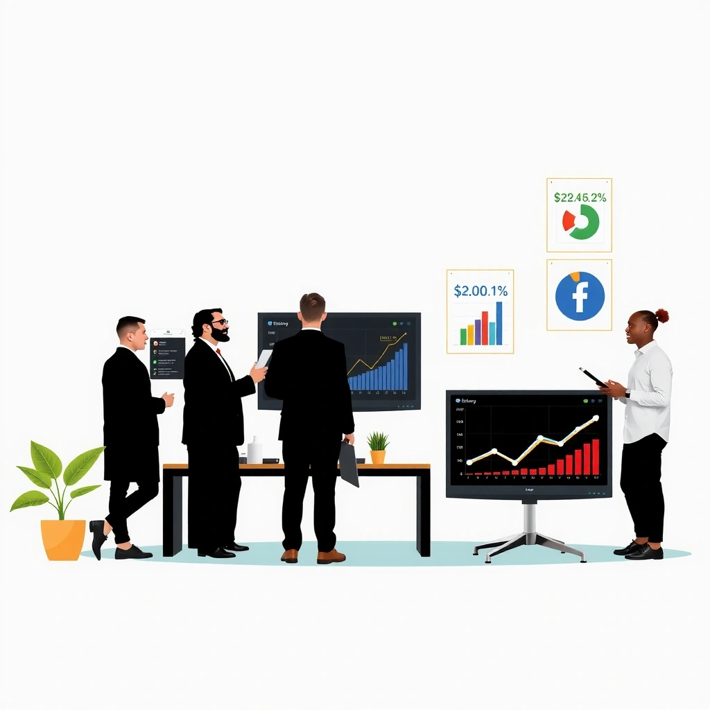 Modern marketing team collaborating on digital growth strategies